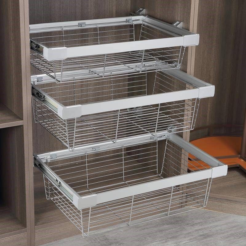 秀衣柜拉篮抽屉式裤架伸缩衣柜家用衣帽间抽推收纳架储物篮五金配,淘宝优惠券,粉丝福利购,淘宝优惠卷