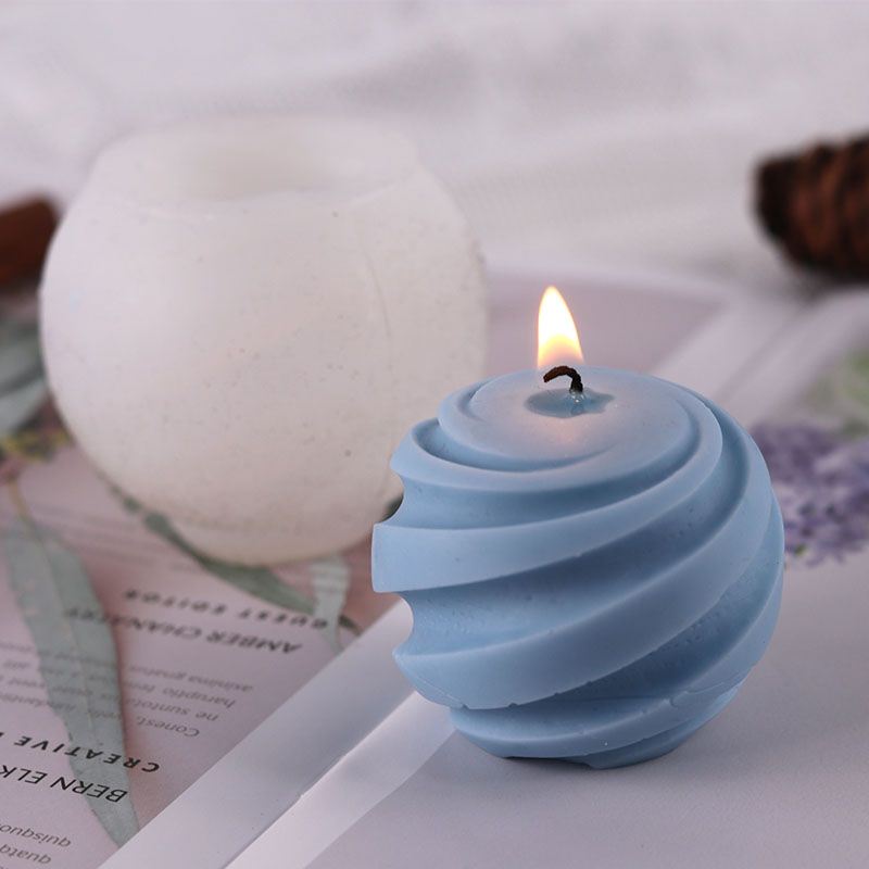 推荐Screw Ball Candle Mold Epoxy Rose Candle Casting Mold Cr - 图0