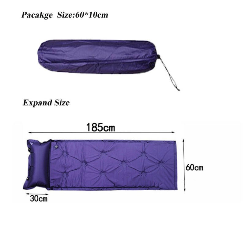 新品2019 Self Inflating Camping Roll Mat Pad Sleeping Bed P-图2