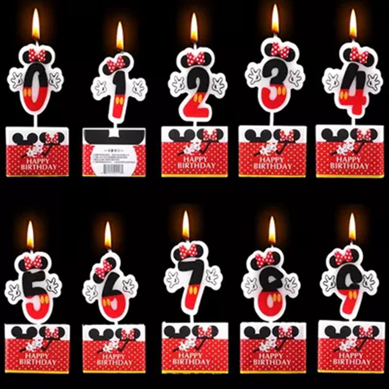 极速Minnie Mickey Mouse Candles For Happy Birthday Party Dec - 图0