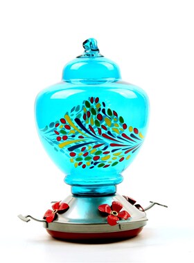 现货Painted glass hummingbird feBeder Water feeder Plastic f