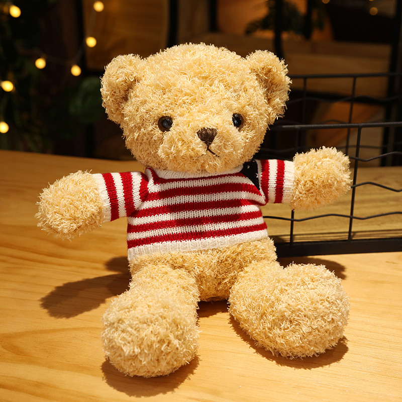 极速30cm Kawaii Fluffy Teddy Bear Plush Dolls Lovely Bear wi - 图0