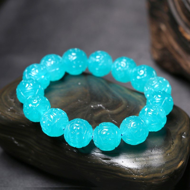 推荐Ice-like Tianhe T stone bracelet fret beads single circl - 图2