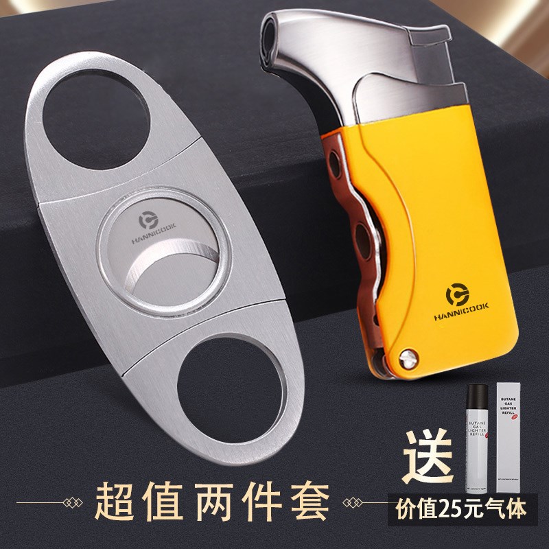 网红Cigar Cutter Scissor Lighter Suit Cigar Cigar Scissors L - 图1