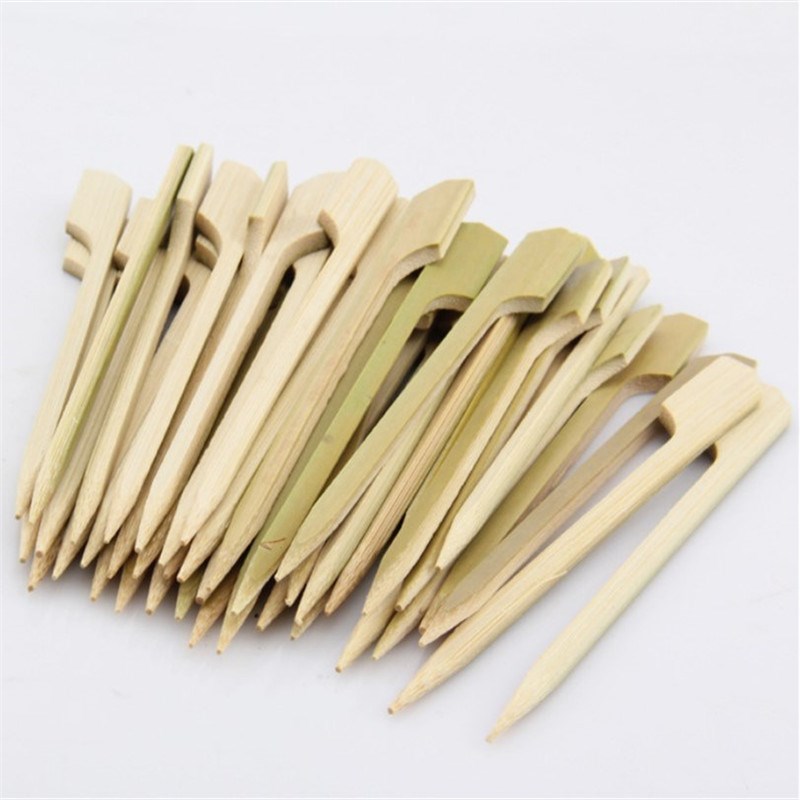 极速40pcs BBQ Bamboo Skewers Paddle Sticks Grill Kebab Barbe - 图2