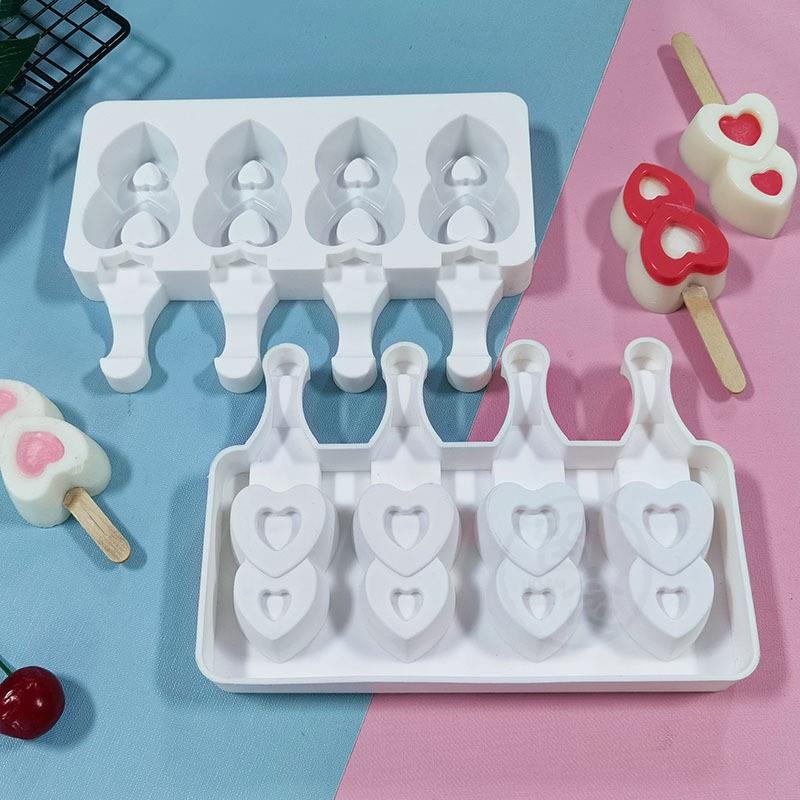 推荐。Sanxin  love ice CREA silicone mold manual double peac - 图3