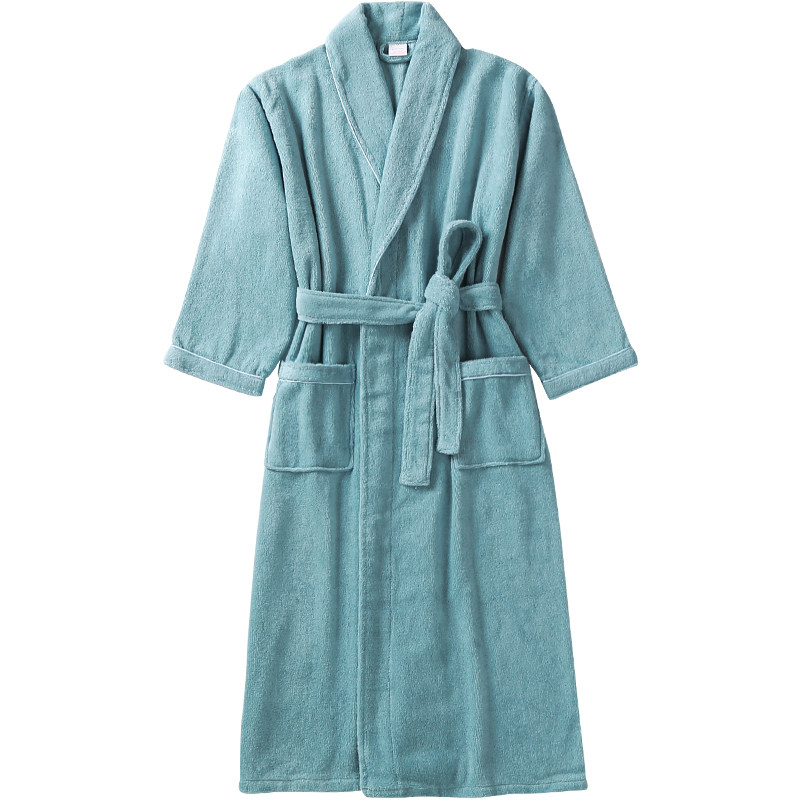 全棉毛巾浴袍女长款睡袍男加厚情侣浴衣春秋冬吸水速干家居袍,淘宝优惠券,粉丝福利购,淘宝优惠卷