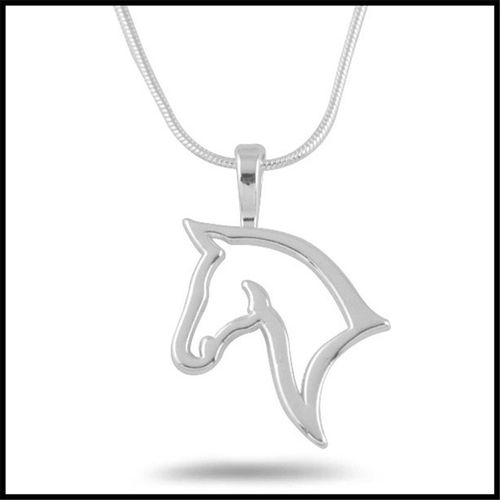 网红Fashion Cute Animal Horse Pendant Necklace For Women Dai-图1