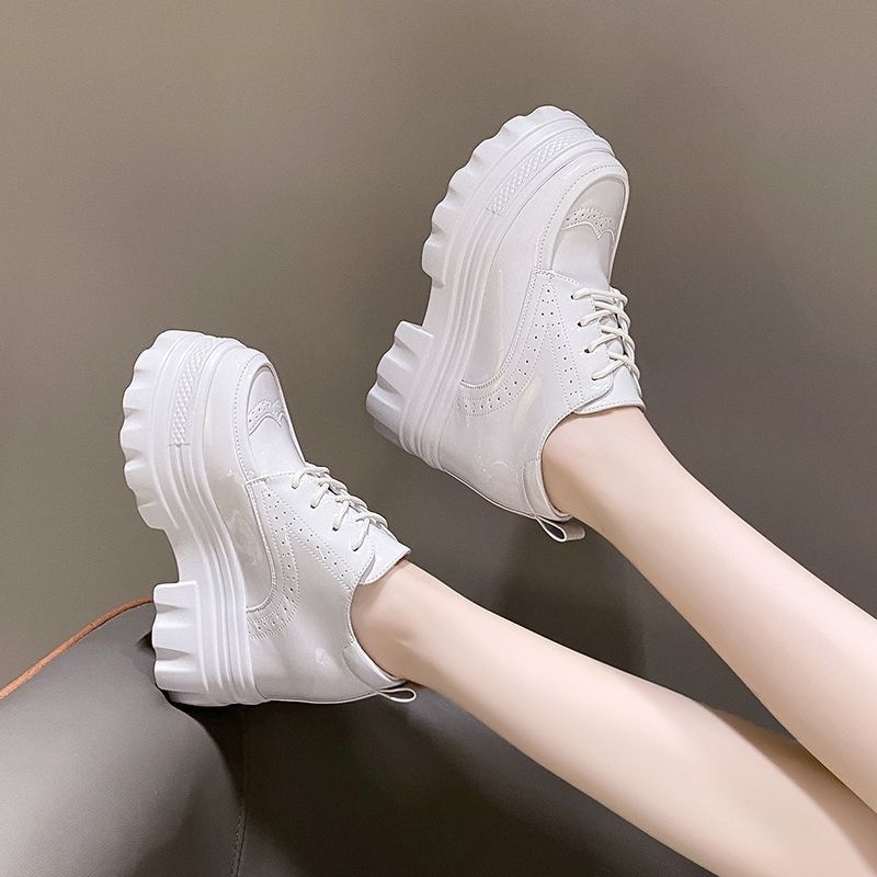 30313233小码厚底内增高跟松糕鞋女秋季新款系带英伦风复古单鞋,淘宝优惠券,粉丝福利购,淘宝优惠卷