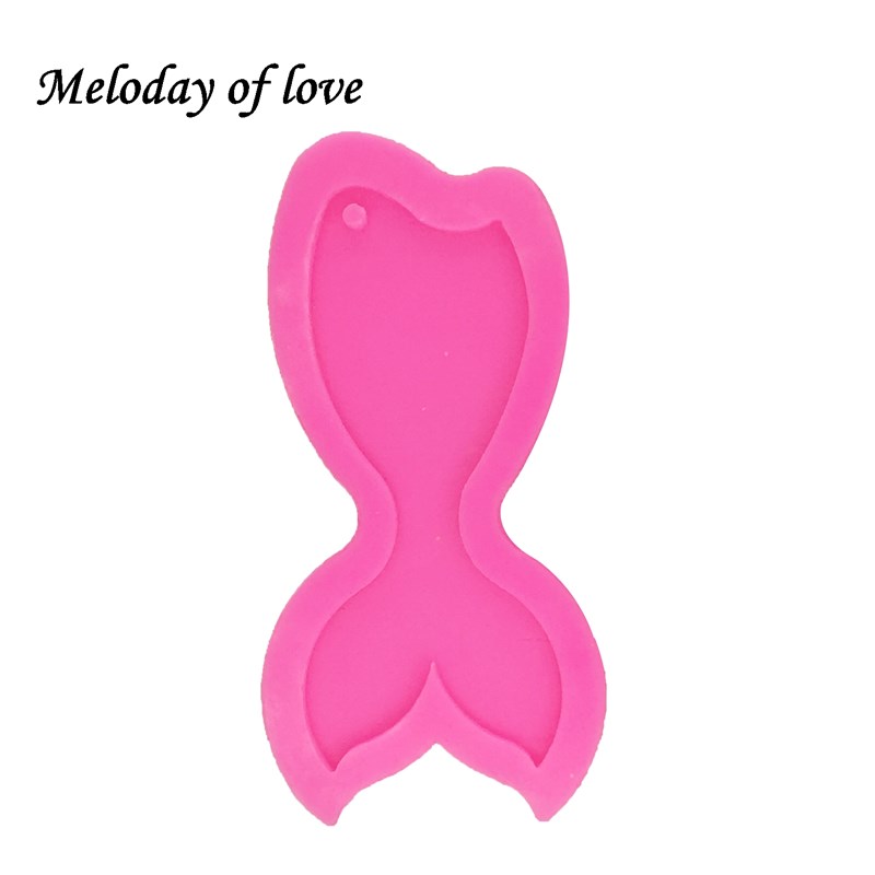 推荐Mermaid tail shape silicone mold for keycha Pendant Key - 图0