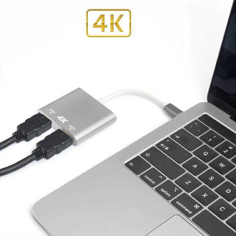 Type-C USB-C USB 3p.1 to Dual HDMI 4K Converter Adapter适用-图3