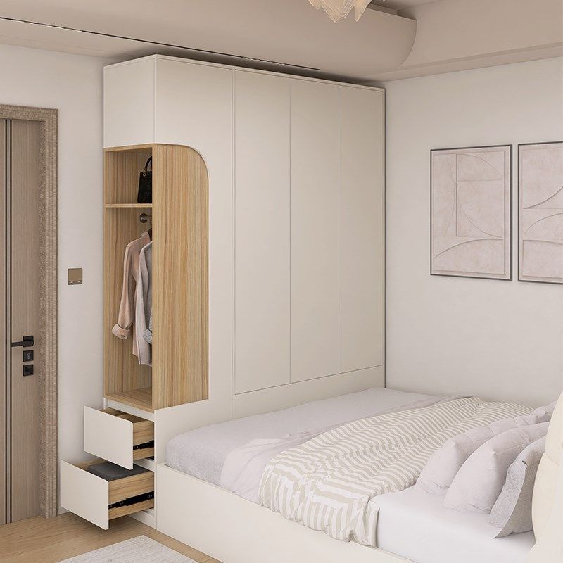 小户型榻榻米床尾衣柜卧室家用靠墙收纳床头衣柜夹缝窄柜开门衣橱,淘宝优惠券,粉丝福利购,淘宝优惠卷