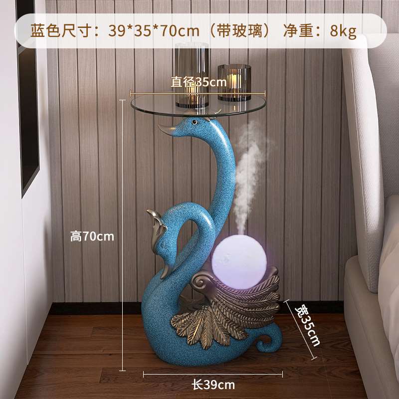 新品/天鹅结婚送新人礼物客厅大型落地摆件床头R电视柜旁边空气加