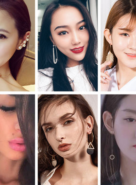 一周设计感耳钉小众大圈圈耳环女气质韩国个性百搭少女Y颜究所圆