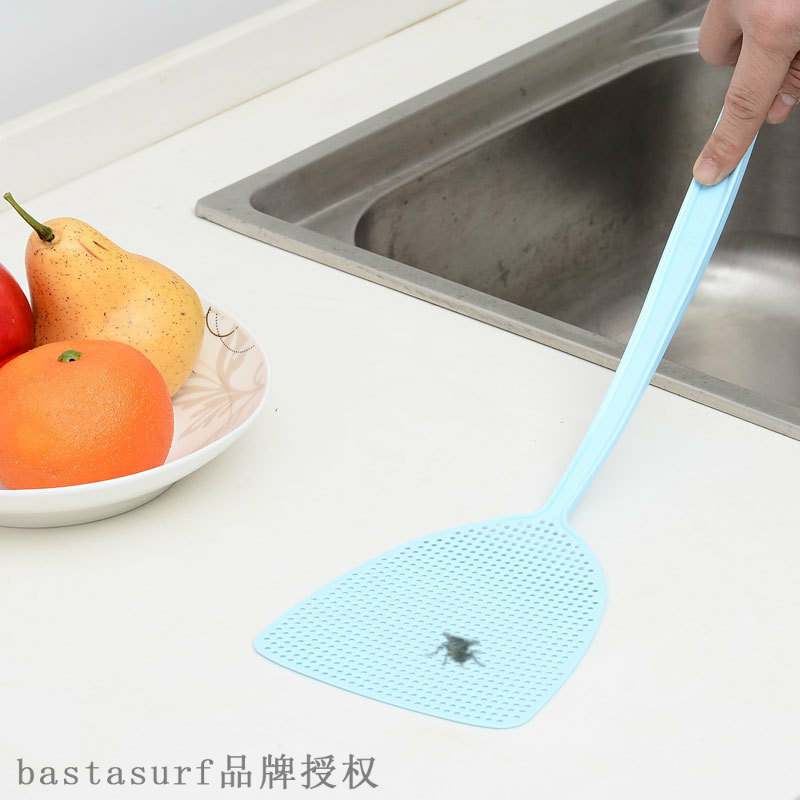 推荐Fly swatter manual swatter long handle plastic non rotte-图2