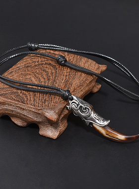 摸金符项链男鬼吹灯寻龙诀盗墓笔记同款吊坠狼牙吊坠胡八一配饰品