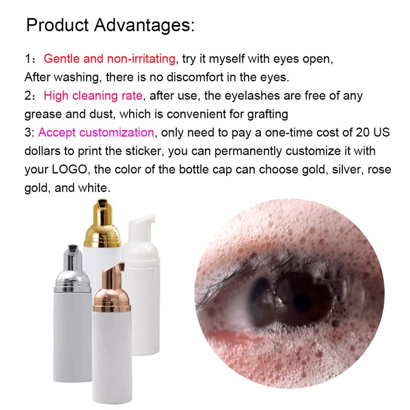 推荐High Quality 60ml Eyelash Shampoo Gentle Cleansing Eyela - 图1