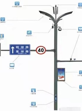 交通标志牌杆道路j指示牌F诱导屏杆标识牌立柱L信号灯杆综合杆共