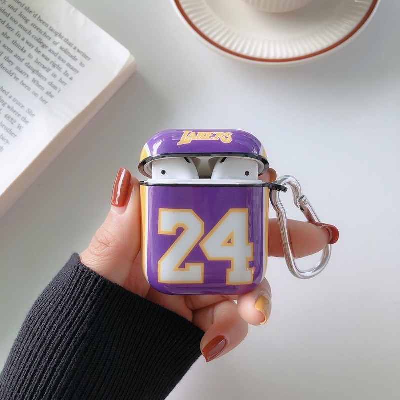 速发Laker No.24 Basketball Jersey Case For Airpods 1/2 Soft-图0