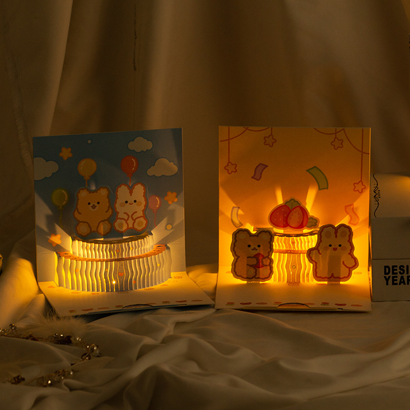 极速cartoon birthday card with music light for kids girl生日 - 图1