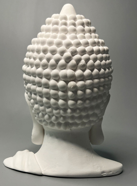 中式禅意佛头像玄关酒柜家居民宿酒店装饰品工艺礼品摆饰石膏雕塑