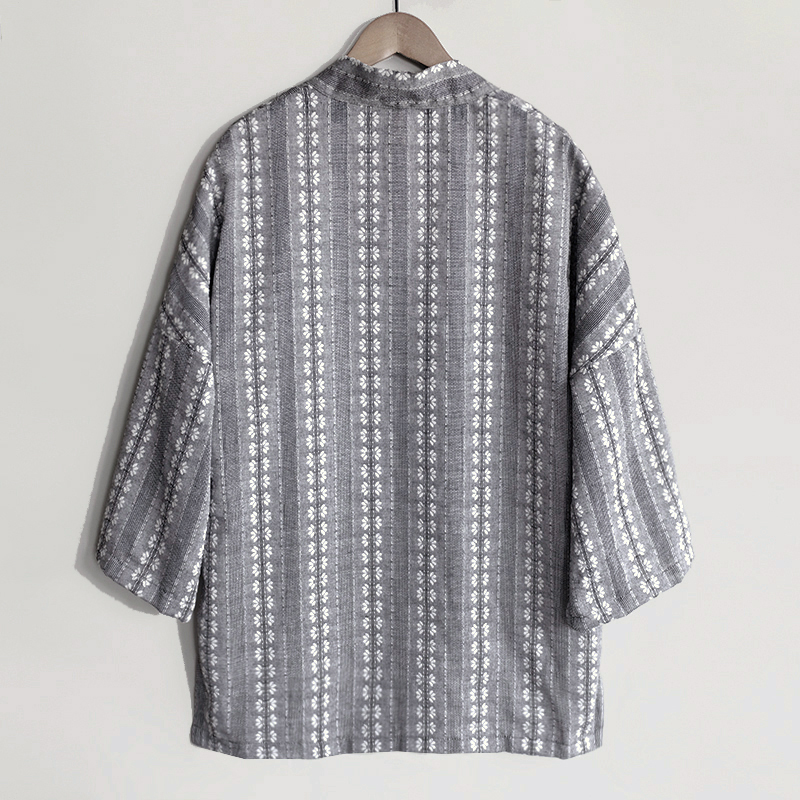 夏季轻薄中e国风男汉服棉麻中式短款风衣复古宽松大码开衫道袍上 - 图1