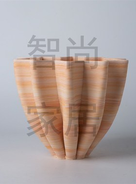 3D打印不规则陶瓷花器现代样板房间客厅玄关售楼营销中心创意摆件