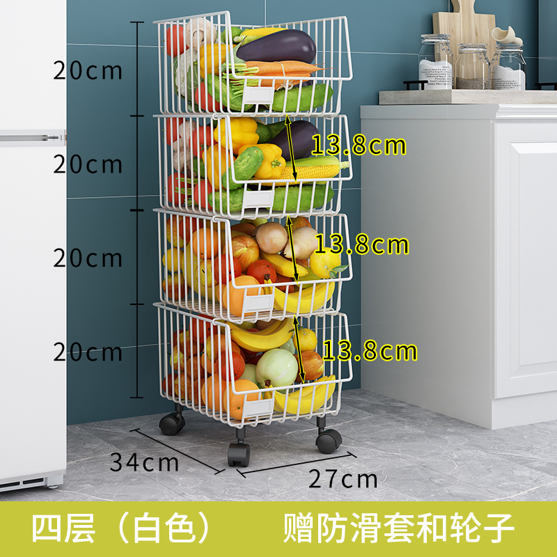 Kitc en storage rack floor multi-layer m movabSlehrtosage s - 图2