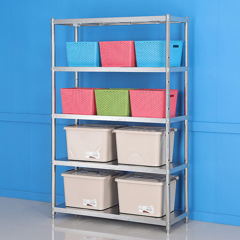 不锈钢厨房置物架多层落地微波炉收纳储物架五层家用锅烤箱整理架,淘宝优惠券,粉丝福利购,淘宝优惠卷