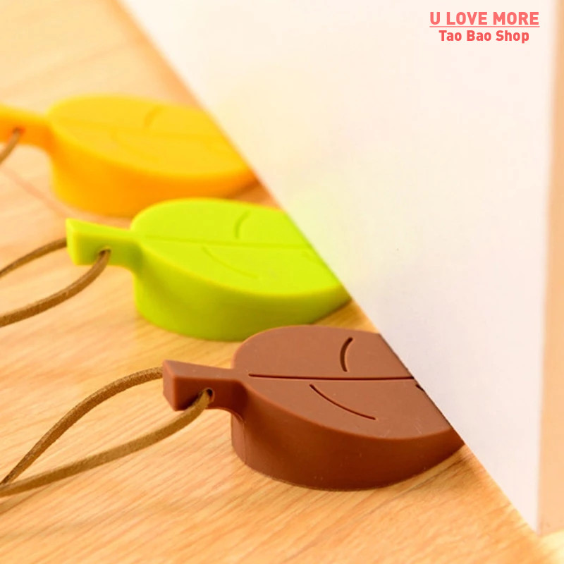 推荐Silicone Door Stop Creative Leaf Design Safety Door Stop - 图1