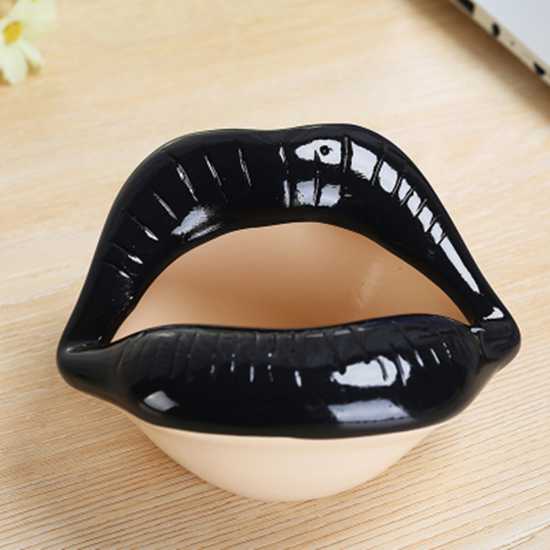 Cut ecips Ashtray Creative Planter Fashion Mouth CerYamiL A-图1