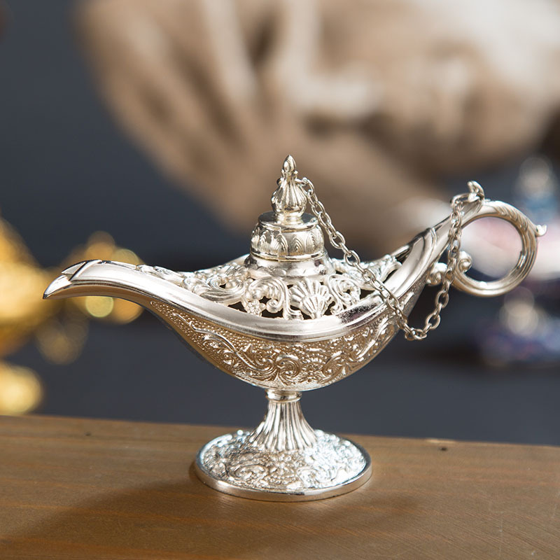 推荐1PC Aladdin Lamp Traditional Hollow Out Fairy Tale Magic - 图1