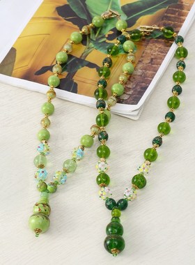 福禄项链男女古法琉璃项链旅游景区摆摊饰品 拿货 琉璃项链