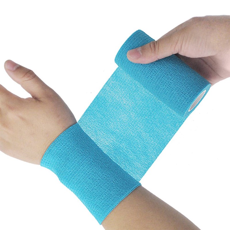 极速1Roll 2.5/5/10cm*4.5m Gauze Bandage Self-adhesive Breath-图0