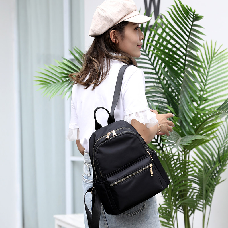 双肩包女韩版百搭防水尼龙牛津布学生书包帆布休闲旅游简约小背包,淘宝优惠券,粉丝福利购,淘宝优惠卷