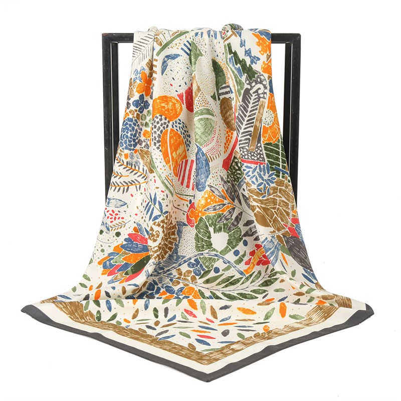 推荐Spring and summer ladies silk scarf simulation silk twil - 图1