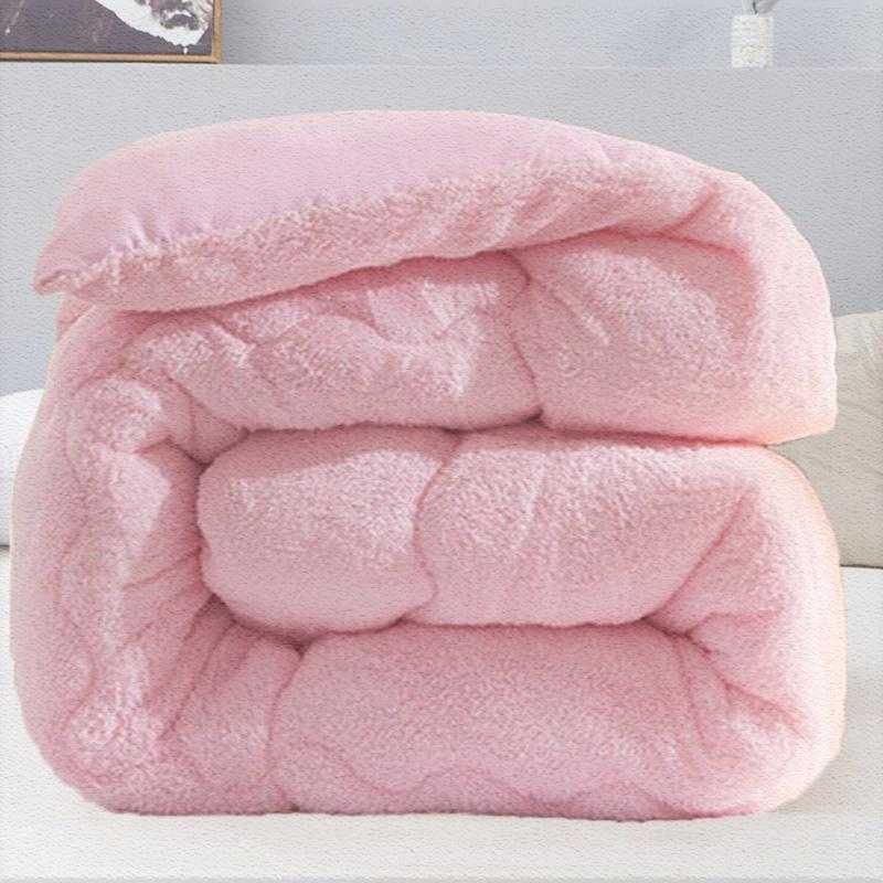 速发winter double layer thick blanket Cobertor quilt cover w - 图1