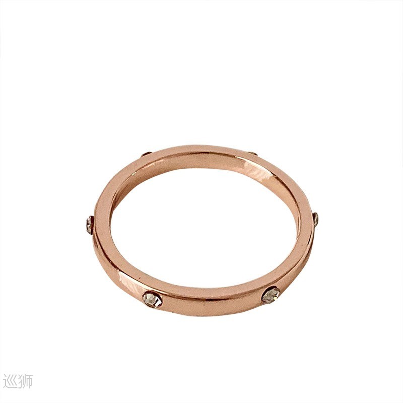 Light luxury niche exquisite zircon plain ring female Korean - 图2