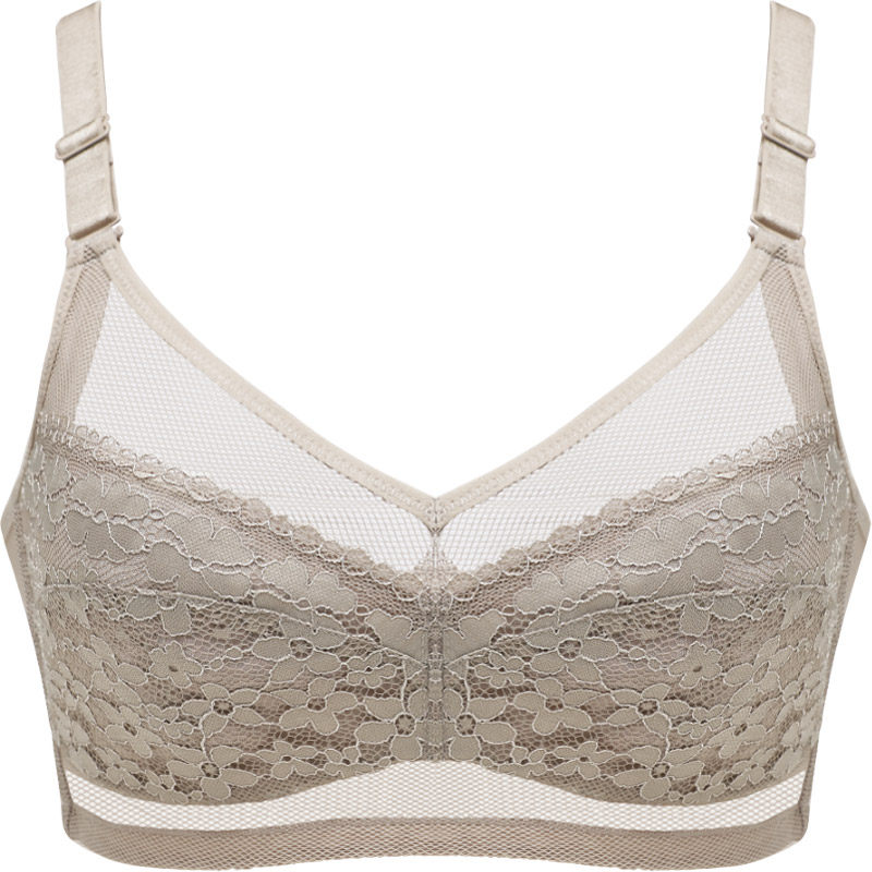 夏季内衣女无钢圈聚拢调整型收副乳大码防下垂薄款大胸显小文胸罩,淘宝优惠券,粉丝福利购,淘宝优惠卷