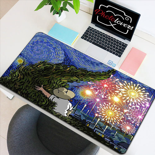 n Gogh Illustr tian Mousex Pad large GamingaMousepod Gam-图0