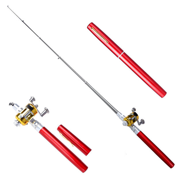 极速Fishing Rod Portable Pocket Telescopic Pole Pen Shape Fo-图0