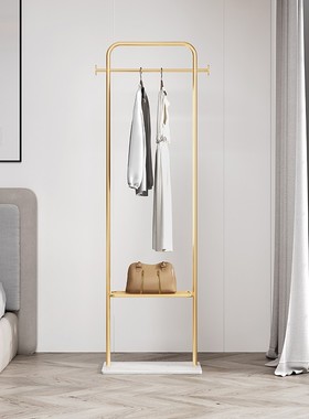 北欧衣帽架落地 卧室挂衣架简约家用H挂包架现代多功能置物衣服架