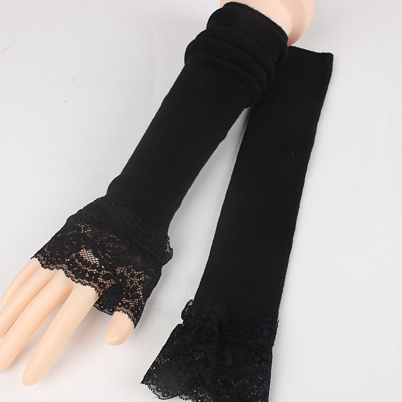 推荐Mid-Length Gloves Cotton Arm Cuffs Lace Arm Covers Fashi - 图3