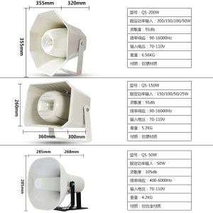 奇声明装黑色c吸顶喇叭壁挂墙音响箱套装户外防水音柱号角筒石头