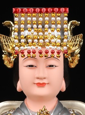 妈祖神像家用供奉像体真身湄洲岛海神娘娘天后圣母雕像树脂摆件