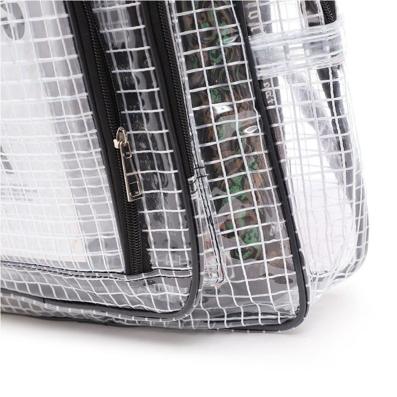 透明双肩包女潮流时尚韩版个性书包全透防水大容量简约男学生背包,淘宝优惠券,粉丝福利购,淘宝优惠卷