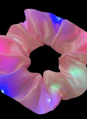 小众高货2020 New Arrival Girls LED Luminous Scrunchies Hairb