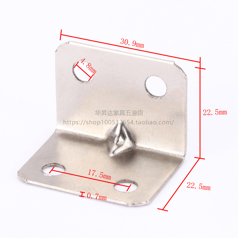 加厚角码90度加厚直角型角铁橱柜衣柜固定支架连接件五金配件镀锌-图1