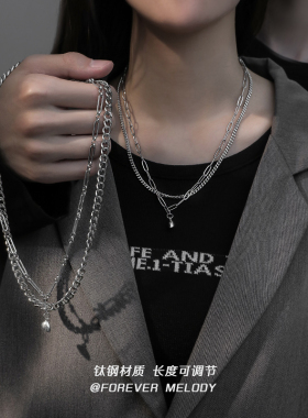 七夕礼物项链一对男女款潮小众设计节日送女友高V级感情侣配饰