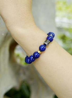 阿富汗青金石手链男女手串情侣饰品多